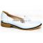 white pu casual women shoes flat heel