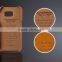 Card Holder Genuine Wax Matt Leather Back Cover For Samsung Galaxy S6
