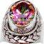 Sterling Silver Coral & Turquoise. Ring, Semiprecious Ring, sterling silver rings