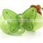 New Hair Bow Hairpin Claw Clip Green Butterfly Acryl Rhinestone