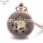 Wholesale flower mechanical pocket watch necklace