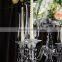 New product! Wholesale crystal glass candle holder with flower bowl in China