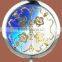 hot selling cheap small round shape two-sided metal 2x magnification personalized cosmetic mirror