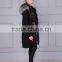 Women's Winter Thick Removable Real Raccoon Fur Collar Fox Fur Lining Coat Outerwear Fur Parka