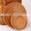 wholesale cheap gift small round finished wood tray plate for fruit vegetables