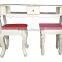 LNE-089 Double Nail Table Manicure Desk for 2 People Salon Table With Nail Polish Stand