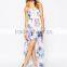 Chiffon Maxi Printed Dress with Zip Back Fastening