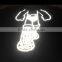 Transparent reflective self adhesive metal logos