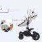 2016 Leather Material baby carrier/ baby pram/ baby stroller 3 in 1 manufacture with black; brown; white color