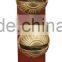 Sleigh Bell With Leather Strap Handing on the Door for Christmas Decoration