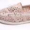 2016 laser shoes microfiber upper with punched holes women casual shoes flat injected shoes