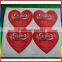large red heart shape birthday paper stickers