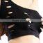 Two Piece Black Fancy One Shoulder New Design Sexy Bra And panty Set