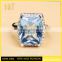 Jingli Jewelry Blue Gemstone Silver Jewelry Wedding Ring (YJ-830)