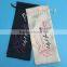 Black Satin Hair Extension Bags with Drawstring