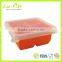 100% Food Grade 4 Squares Freezer Tray With Lid Set Silicone Baby Food Storage Box