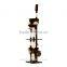 Pawhut Coffee Cream 260cm Cat Tree Kitten Activity Center
