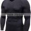 Men's V-neck Thermal Coldgear Compression Baselayer Shirts