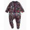 Accept paypal factory OEM Navy Print baby sleepsuits