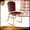 PU Leather Modern Gold Hotel Aluminum Banquet Chair
