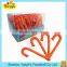 Logo printed different hand make long stick delicious orange lollipop