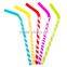 2017 promotional items resuable silicone drinking straws, striped drinking straws