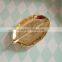 Table top decorative small ceremic golden leaf tray