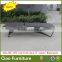 Outdoor rattan chaise lounge furntiure beach sun lounger with wheels