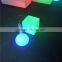 China Suplier LED Illuminated Glass Round Table and Cube Chair with Factoty Price
