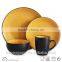 16pcs dinnerware set manufacturer two tone black blue