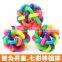 Hot selling pet color sounding toy ball colorful bell knitting ball 9.5cm large puzzle toys