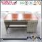 OA-1S wooden desktop and steel cabinet office desk
