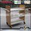 Cheap school library furniture/ steel book trolley/ steel library trolley