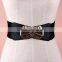 Fashion Flower Pattern Alloy Buckle Elastic Sex Women Lady Waist Belt