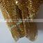 Unqiue 3mm Golden Color Metallic Sequin Fabric For Garment