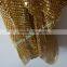 Unqiue 3mm Golden Color Metallic Sequin Fabric For Garment