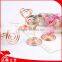 Circle Shape Metal Craft Wires Base Photo Card Holder Clips Golden Color