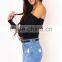 Long Sleeve off Shoulder Knit Top Women Fashion Designer Patterns