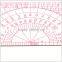 Kearing Chinese Manufacture Multi Use Pattern Grading Ruler Plastic Rulers with protractor B75