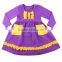 New Boutique Dresses Baby Ruffle Dress Children Cotton Designs Dress Fall Baby Girl Dress