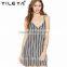 New Arrival Elegant Sexy Tank Top With Strip Simple Sleeveless Summer Dress for Ladies