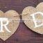 Hessian Burlap Hearts Rustic Vintage Wedding CARDS Mini Bunting Banner Sign