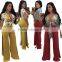 B33781A Sexy african printed hot women club wear 2 piece pants set