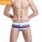 Low MOQ Custom Stripe Print Elastic Band Waist Men Swim Wear Shorts