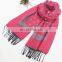 Strawberry Point Wool Winter Scarf Black Thin Bushy Tassels Womens Fashion Scarf IN STOCK