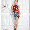 Good Quality Factory Price Rainbow Color Halter Backless Dubai Wholesale Evening Dress