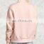Wholesale Pink Clothing Fashion Embroidered Satin women bomber jacket