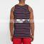 red white cotton jersey vest men stripe tank tops