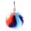 10cm colorful fake fox fur ball keychain