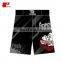 Custom 100% polyester sublimation mens mma board shorts